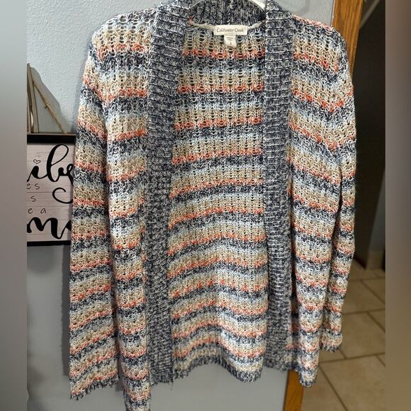 Coldwater Creek Multi Knit Open Sweater Size Small - Picture 1 of 6